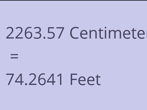 2263.57 CM TO FEET