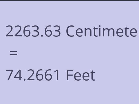 2263.63 CM TO FEET