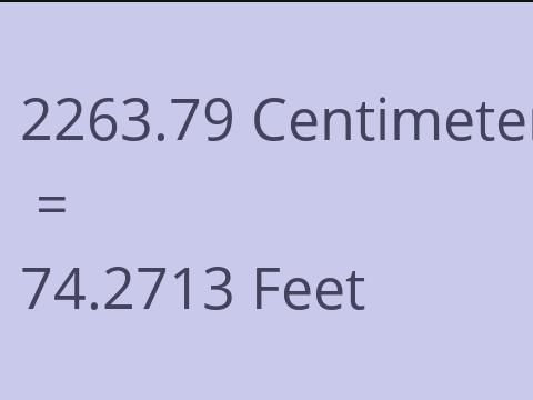 2263.79 CM TO FEET