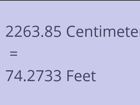 2263.85 CM TO FEET
