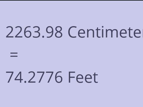 2263.98 CM TO FEET