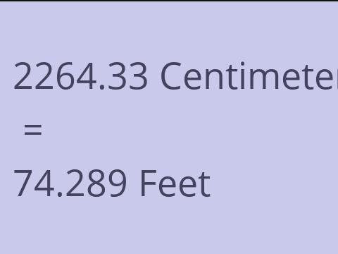 2264.33 CM TO FEET