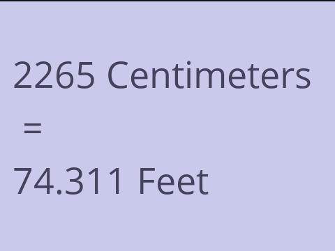 2265 CM TO FEET