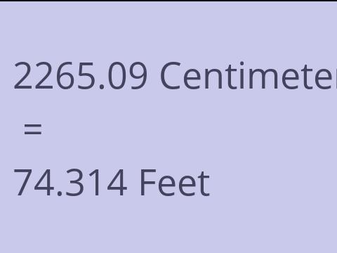 2265.09 CM TO FEET