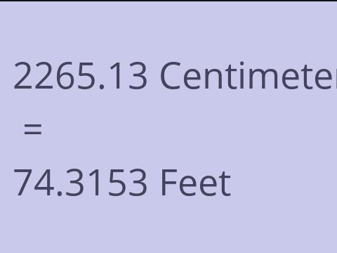 2265.13 CM TO FEET