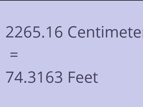 2265.16 CM TO FEET