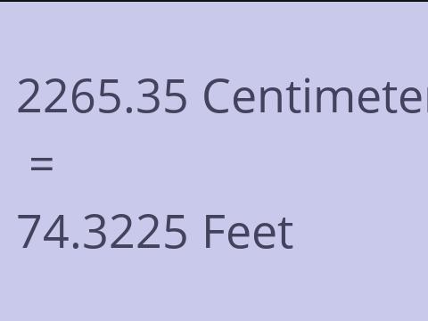 2265.35 CM TO FEET