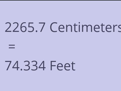 2265.7 CM TO FEET