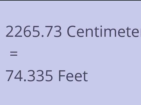 2265.73 CM TO FEET