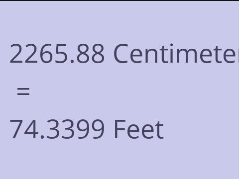 2265.88 CM TO FEET