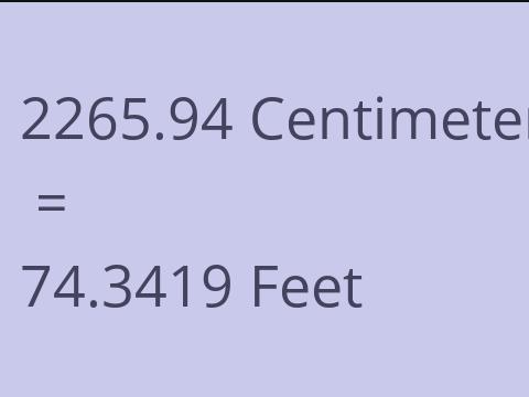 2265.94 CM TO FEET