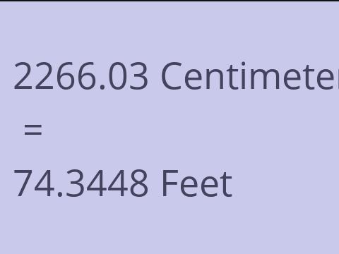 2266.03 CM TO FEET