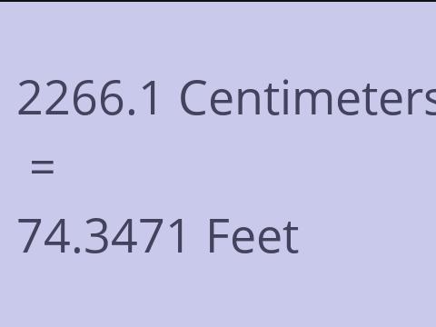 2266.1 CM TO FEET