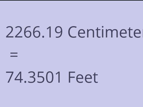 2266.19 CM TO FEET