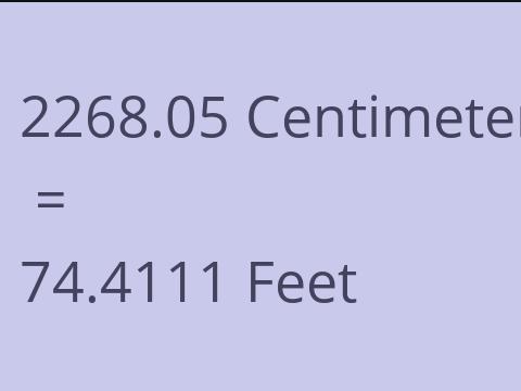 2268.05 CM TO FEET