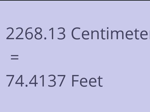 2268.13 CM TO FEET