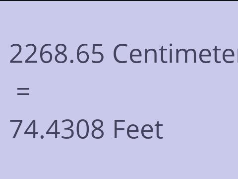 2268.65 CM TO FEET