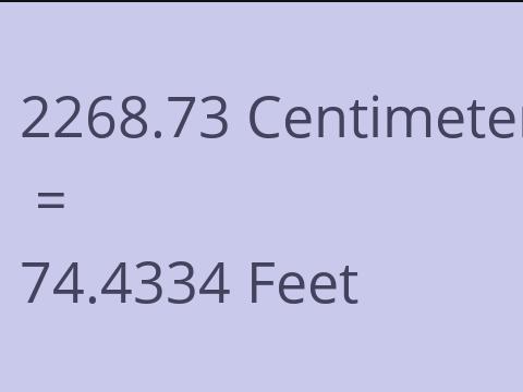 2268.73 CM TO FEET