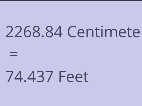 2268.84 CM TO FEET