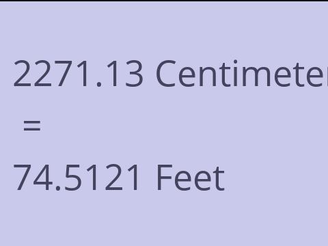 2271.13 CM TO FEET