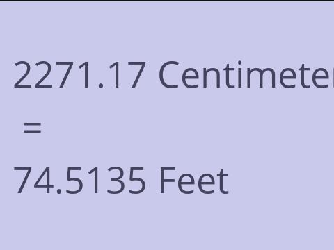 2271.17 CM TO FEET