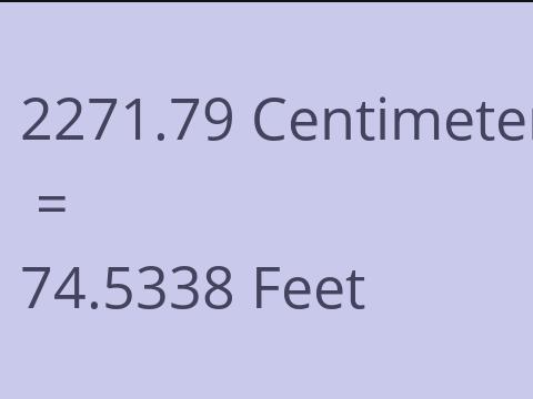 2271.79 CM TO FEET