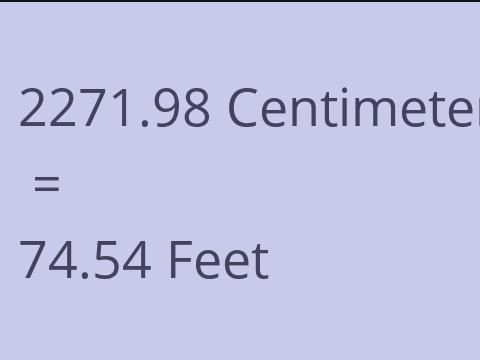 2271.98 CM TO FEET