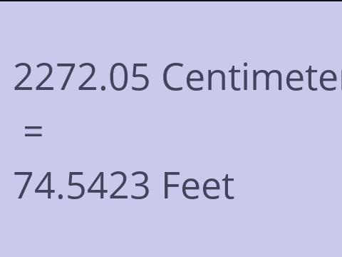 2272.05 CM TO FEET