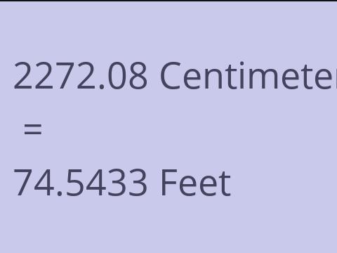 2272.08 CM TO FEET