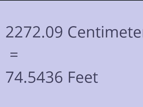 2272.09 CM TO FEET