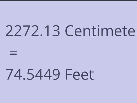 2272.13 CM TO FEET
