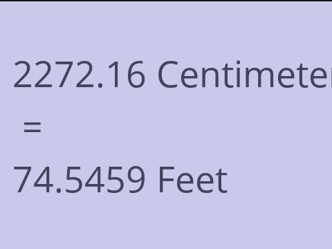 2272.16 CM TO FEET