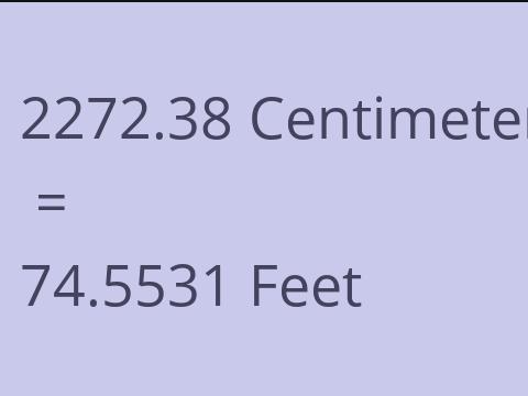 2272.38 CM TO FEET