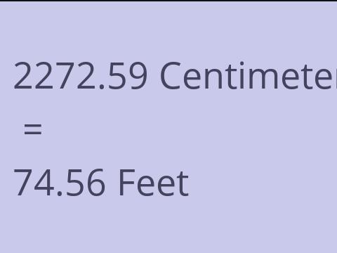 2272.59 CM TO FEET
