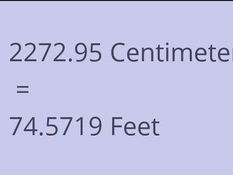 2272.95 CM TO FEET