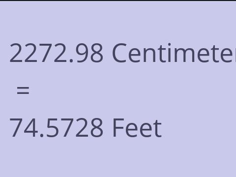 2272.98 CM TO FEET