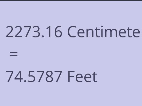 2273.16 CM TO FEET
