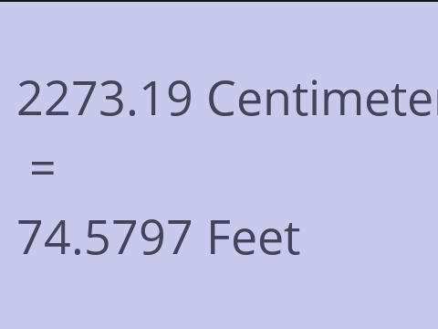 2273.19 CM TO FEET