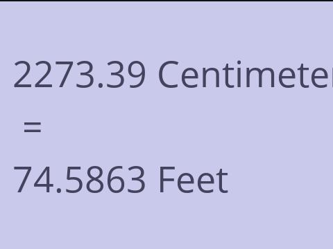 2273.39 CM TO FEET