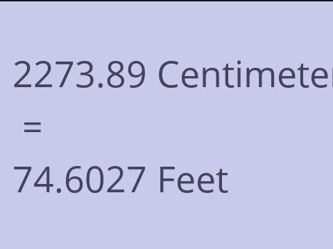 2273.89 CM TO FEET
