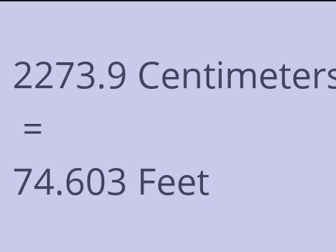2273.9 CM TO FEET