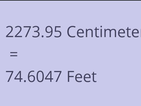 2273.95 CM TO FEET