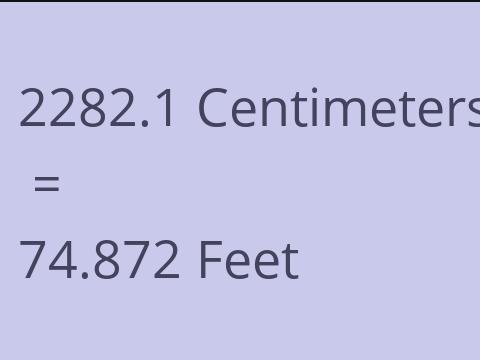 2282.1 CM TO FEET