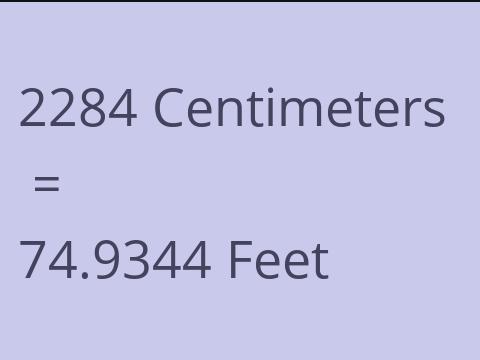 2284 CM TO FEET