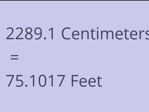 2289.1 CM TO FEET