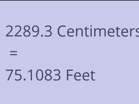 2289.3 CM TO FEET