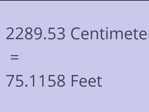 2289.53 CM TO FEET