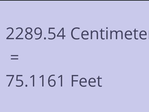 2289.54 CM TO FEET