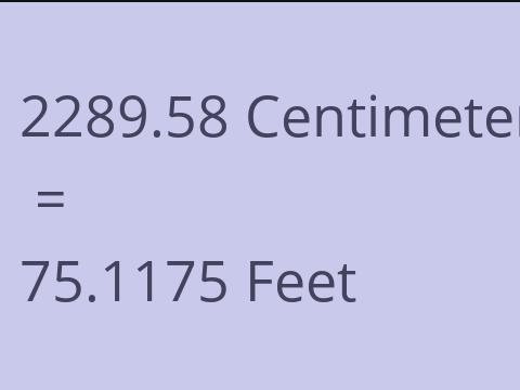 2289.58 CM TO FEET