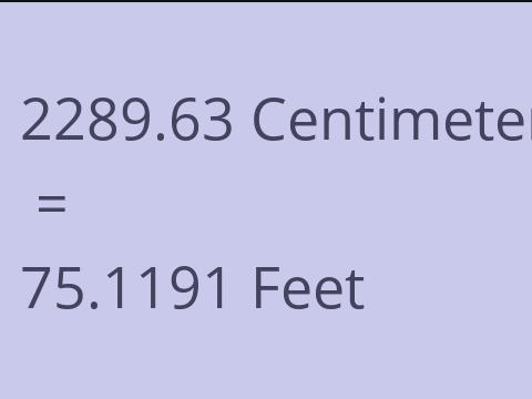 2289.63 CM TO FEET